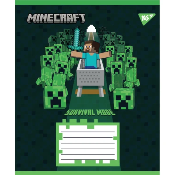 Купить Тетрадь ученическая "Minecraft Walls" YES 767567 18 л. Артикул: 4823092291653 Фото №2