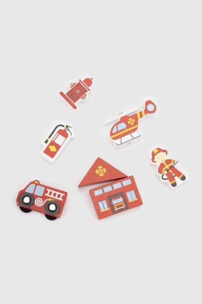 Купить Дополнительный набор к железной дороге "Пожарная станция" Viga Toys 50815 Разноцветный (6934510508159) Артикул: 6934510508159 Фото №9