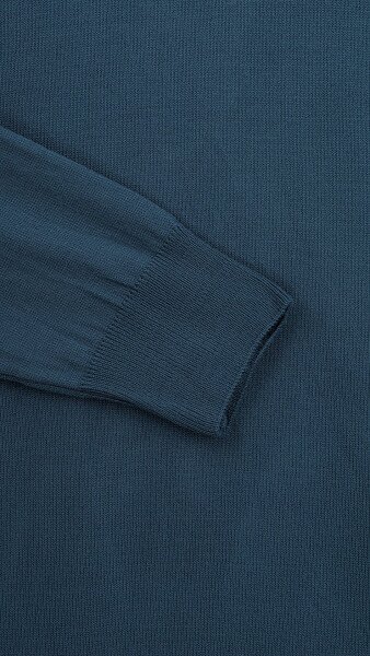 Купить Джемпер однотонный мужской Demos PB003 L Джинсовый Артикул: 2000999279652 Фото №8