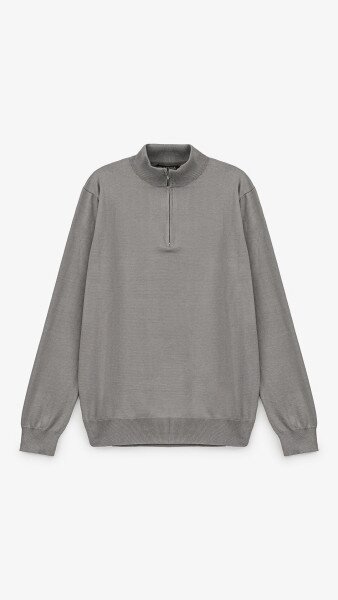 Купить Джемпер однотонный мужской Demos PB004 M Серый Артикул: 2000999279812 Фото №8