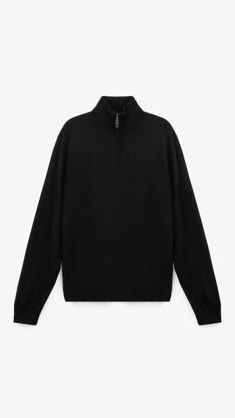 Купить Джемпер однотонный мужской GENUA G01205-0001 M Черный Артикул: 2000999472138 Фото №7