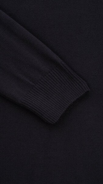 Купить Джемпер однотонный мужской GENUA G01205-0001 XL Темно-синий Артикул: 2000999472237 Фото №9