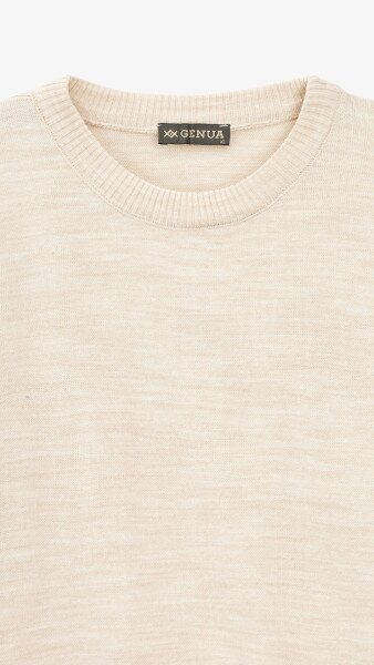 Купить Джемпер однотонный мужской GENUA G01205-0002 M Бежевый Артикул: 2000999471490 Фото №8