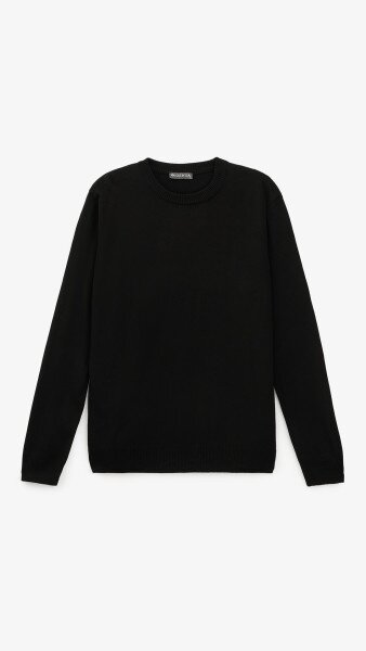 Купить Джемпер однотонный мужской GENUA G01205-0002 S Черный Артикул: 2000999509506 Фото №6