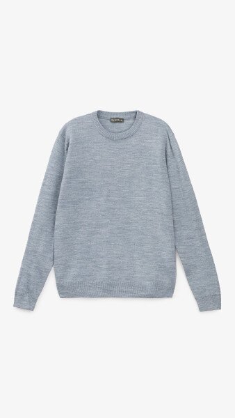 Купить Джемпер однотонный мужской GENUA G01205-0002 XL Джинсовый Артикул: 2000999471377 Фото №7