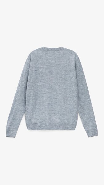 Купить Джемпер однотонный мужской GENUA G01205-0002 XL Джинсовый Артикул: 2000999471377 Фото №10