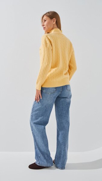 Купить Джемпер однотонный женский 04 One Size Бежевый Артикул: 2000999165948 Фото №5