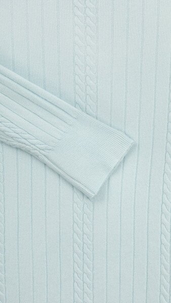 Купить Джемпер однотонный женский On me 022 XL Голубой Артикул: 2000999183744 Фото №10