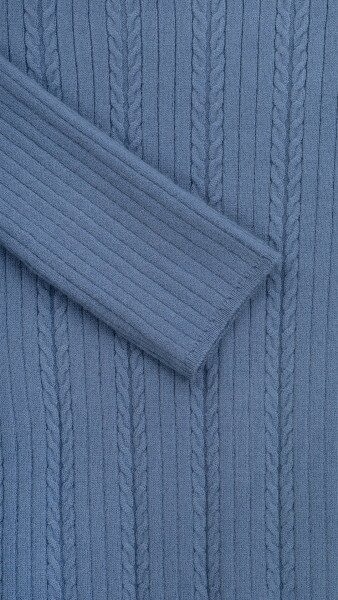 Купить Джемпер однотонный женский On me 98107-1 One Size Джинсовый Артикул: 2000999154416 Фото №9