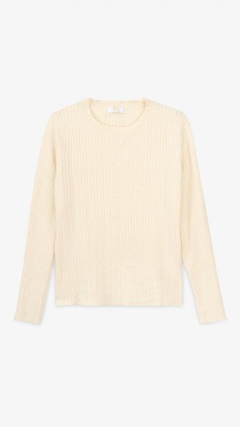 Купить Джемпер однотонный женский On me 98107-1 One Size Молочный Артикул: 2000999154409 Фото №7