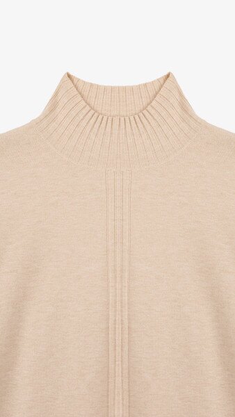 Купить Джемпер однотонный женский On me M2822-1 One Size Бежевый Артикул: 2000999153617 Фото №8