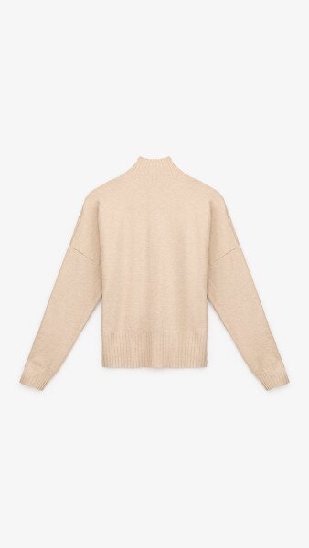 Купить Джемпер однотонный женский On me M2822-1 One Size Бежевый Артикул: 2000999153617 Фото №10