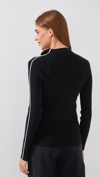 Купить Джемпер однотонный женский On me T2399-1 XL Черный Артикул: 2000999153358 Фото №5