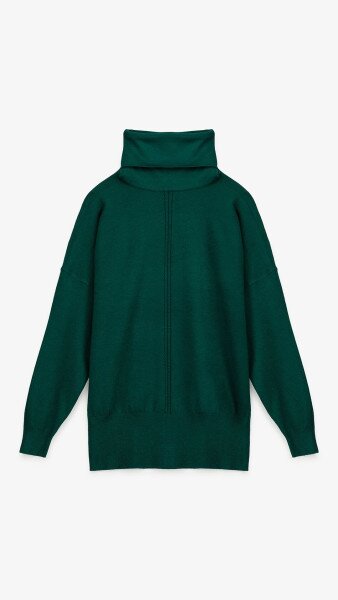 Купить Джемпер однотонный женский On me YT2609 One Size Зеленый Артикул: 2000999154669 Фото №7