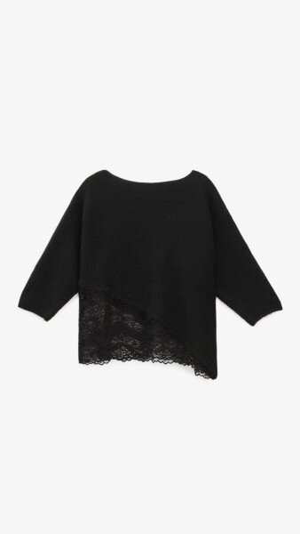 Купить Джемпер однотонный женский Pomella 2661 One Size Черный Артикул: 2000999492754 Фото №10