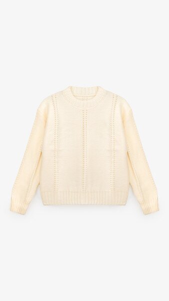 Купить Джемпер однотонный женский RB-20 One Size Молочный Артикул: 2000999206658 Фото №7