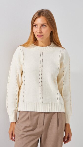 Купить Джемпер однотонный женский RB-20 One Size Молочный Артикул: 2000999206658 Фото №1