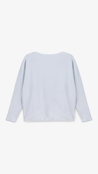 Джемпер однотонный женский YT15632 One Size Голубой  Фото №9
