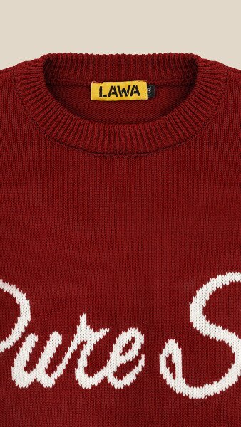 Купить Джемпер с принтом женский LAWA WBC08630 L/XL Бордовый Артикул: 2888000019080 Фото №8
