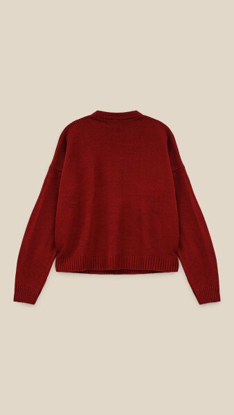 Купить Джемпер с принтом женский LAWA WBC08630 L/XL Бордовый Артикул: 2888000019080 Фото №10