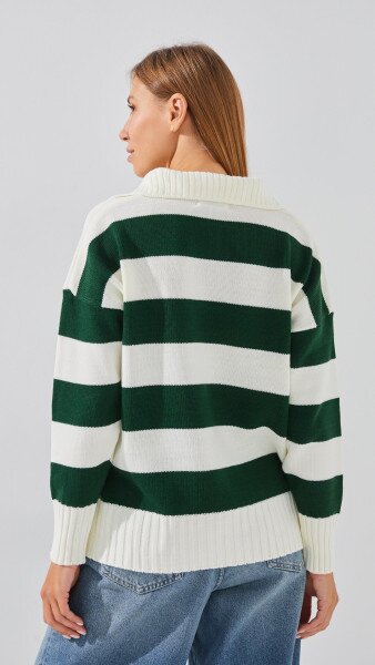 Купить Джемпер с узором женский LAWA WTC08682 L/XL Зелено-молочный Артикул: 2000999284588 Фото №5