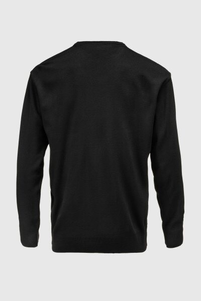 Купить Джемпер однотонный мужской Akin Trico 1126 4XL Черный (2000990009999D) Артикул: 2000990009999 Фото №3