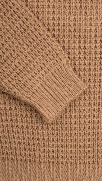 Купить Джемпер однотонный женский On me 225004 One Size Бежевый Артикул: 2000990151223 Фото №8