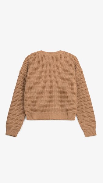 Купить Джемпер однотонный женский On me 225004 One Size Бежевый Артикул: 2000990151223 Фото №9