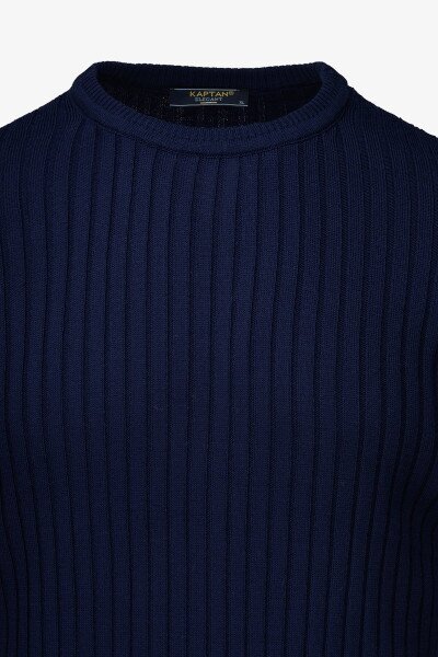 Купить Джемпер однотонный мужской Kaptan 1111 M Синий Артикул: 2000990775610 Фото №7