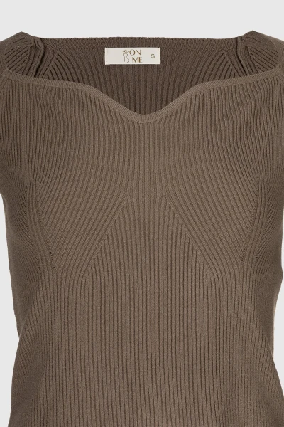 Джемпер однотонный женский 98828 L Кофейный (2000990335852D)  Фото №7