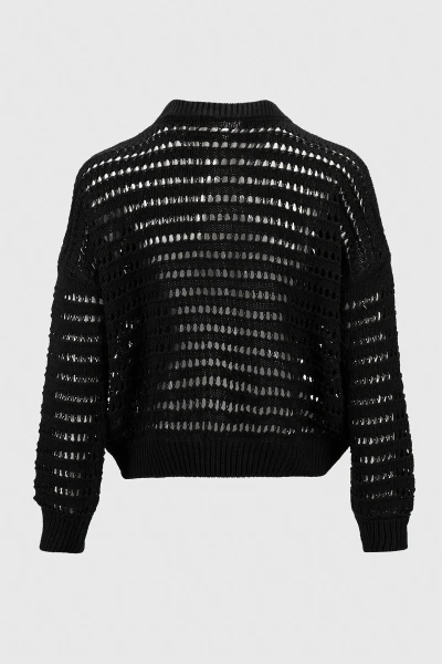 Джемпер однотонный женский Femme 2024 One Size Черный (2000990221469D)  Фото №7