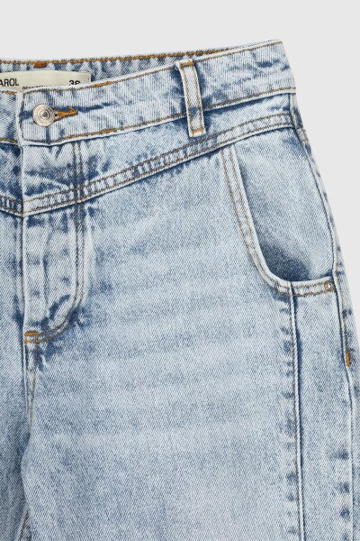 Купить Джинсы Mom Fit женские Karol 23543 38 Голубой (2000990360625D) Артикул: 2000990360625 Фото №10