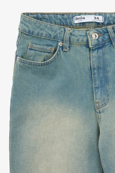 Купить Джинсы Mom Fit женские Zeo Basic 4155 34 Синий Артикул: 2000990955197 Фото №6