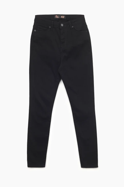 Джинси Slim Fit жіночі On me 2856 baza 32 Чорний (2000989492214D)  Фото №5