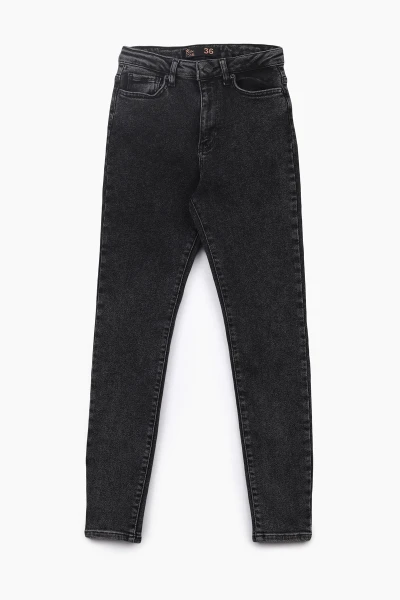 Джинси Slim Fit жіночі On me 3103 baza 32 Темно-сірий (2000989542063D)  Фото №5