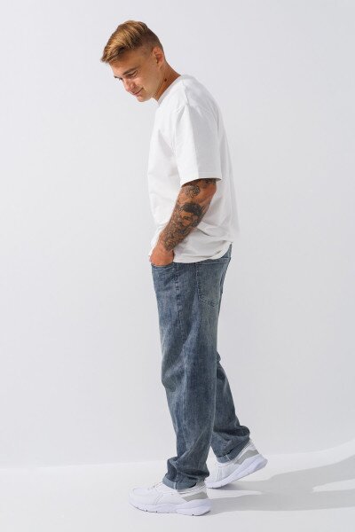 Купити Джинси Mom Fit чоловічі 9939 30 Світло-синій (2000990566904D) Артикул: 2000990566904 Фото №4