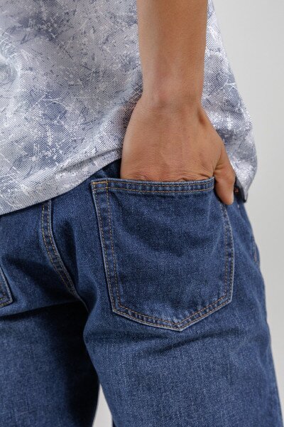 Купити Джинси Regular Fit чоловічі Ren Tomogo DM-1 30 Темно-синій Артикул: 2000990274007 Фото №3