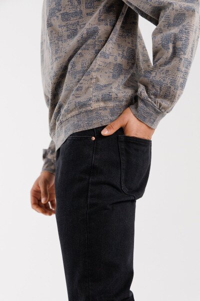 Купити Джинси Regular Fit чоловічі Ren Tomogo DM-4 32 Чорний Артикул: 2000990274281 Фото №2