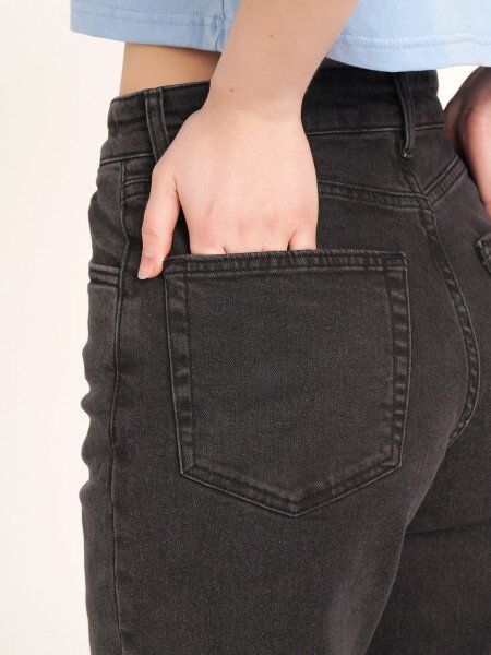 Купить Джинсы Regular fit женские LAWA WBC02367 34 Графитовый Артикул: 2000990481351 Фото №4