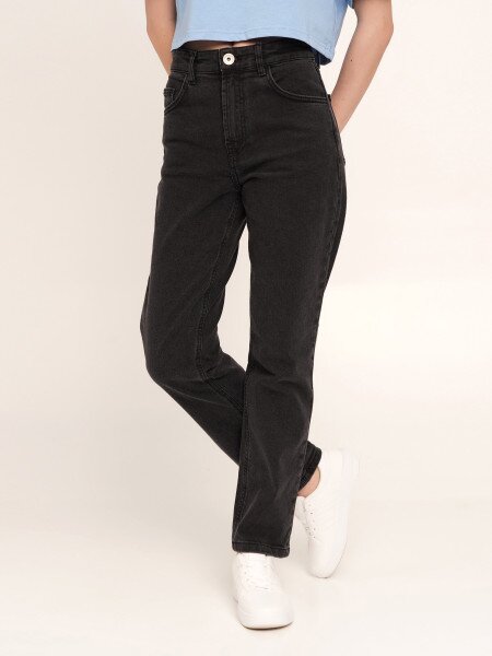 Купить Джинсы Regular fit женские LAWA WBC02367 34 Графитовый Артикул: 2000990481351 Фото №3