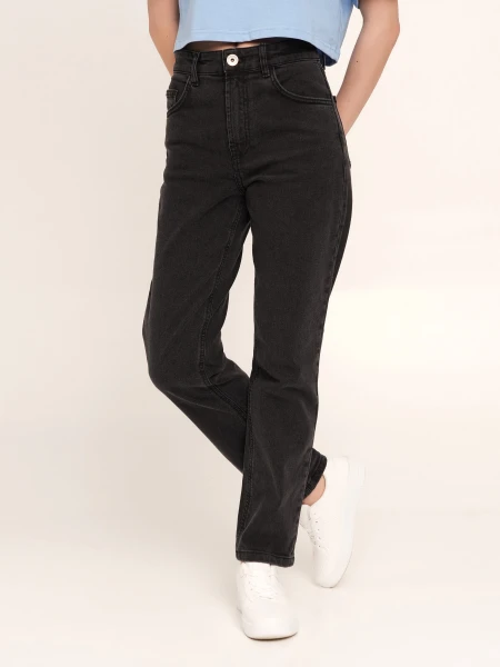 Джинсы Regular fit женские LAWA WBC02367 34 Графитовый  Фото №2