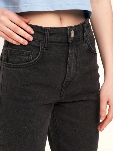 Джинсы Regular fit женские LAWA WBC02367 34 Графитовый  Фото №4
