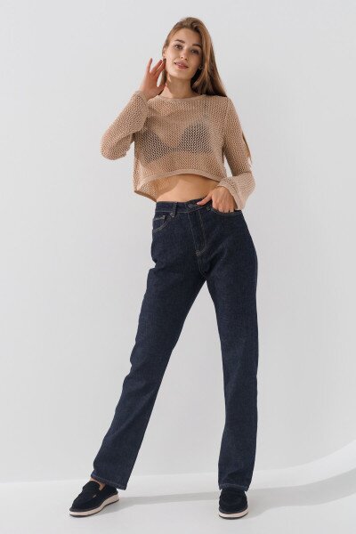 Купить Джинсы Regular fit женские Zeo Basic 4416 34 Темно-синий (2000990723796D) Артикул: 2000990723796 Фото №2