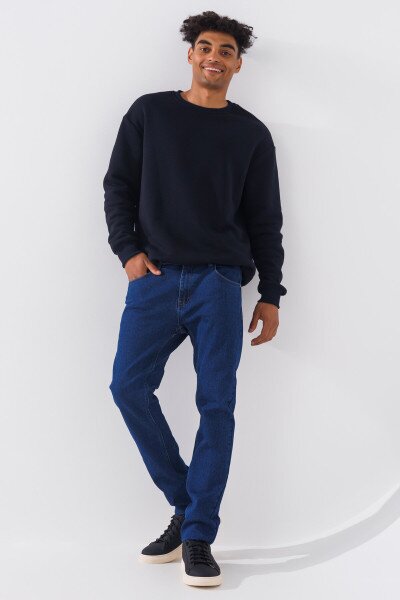 Купить Джинсы Slim Fit мужские 2270 27 Синий (2000990729446D) Артикул: 2000990729446 Фото №1
