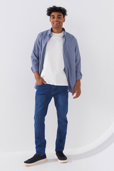 Купить Джинсы Slim Fit мужские 2271 27 Синий (2000990729361D) Артикул: 2000990729361 Фото №1