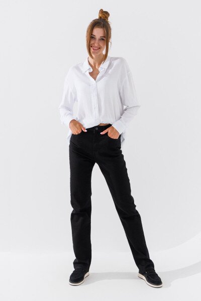Купить Джинсы женские Regular fit Zeo Basic 4418 34 Черный (2000990617538D) Артикул: 2000990617538 Фото №2
