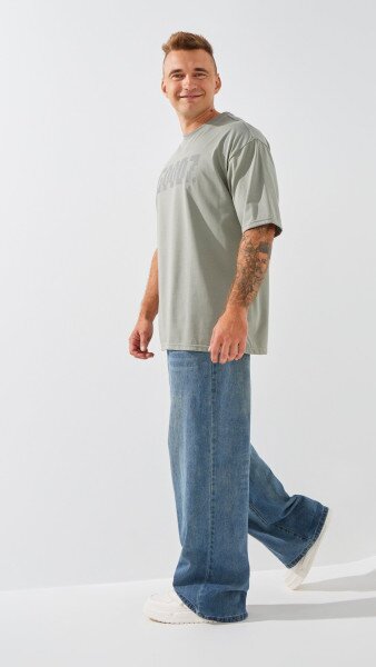 Купить Джинсы Baggy Fit мужские  W012 28 Синий Артикул: 2000999191497 Фото №3