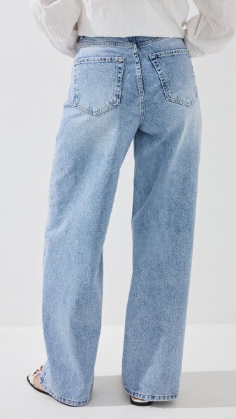 Купить Джинсы Baggy женские GENUA G01107-0022 40 Голубой Артикул: 2000999532764 Фото №4