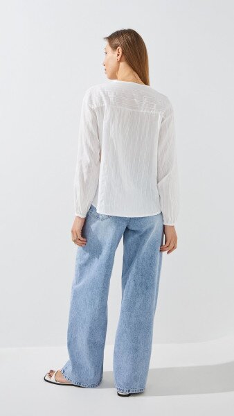 Купить Джинсы Baggy женские GENUA G01107-0022 40 Голубой Артикул: 2000999532764 Фото №5