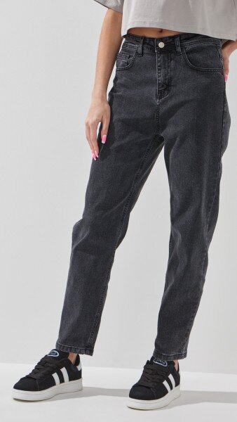 Купить Джинсы Mom Fit женские 130125 34 Черный Артикул: 2000990945655 Фото №2